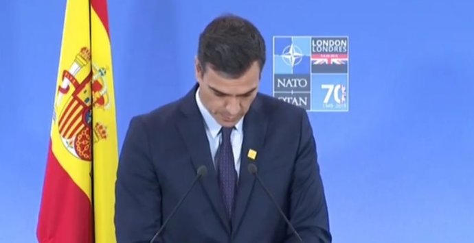 Rueda de prensa de Pedro Sánchez en la cumbre de la OTAN en Londres