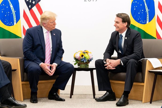 Los presidentes de Estados Unidos, Donald Trump, y Brasil, Jair Bolsonaro