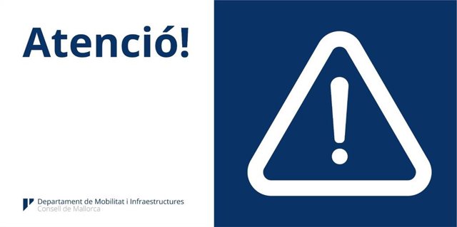 Cartel de advertencia del Consell de Mallorca.