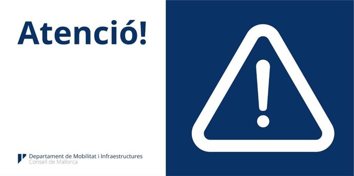 Cartell d'advertiment del Consell de Mallorca.