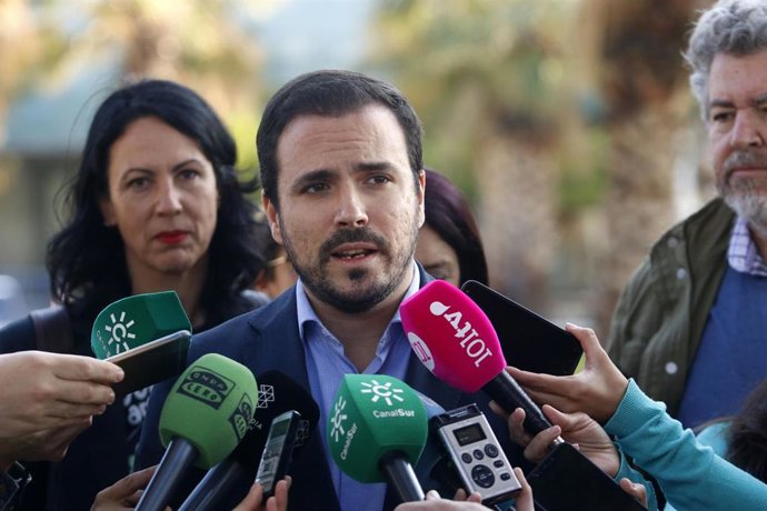 El coordinador federal de IU, Alberto Garzón