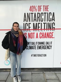 La estudiante Maider Blanco, en la Cumbre del Clima 2019.
