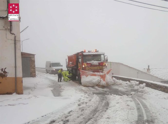 Nieve en el norte de Castellón