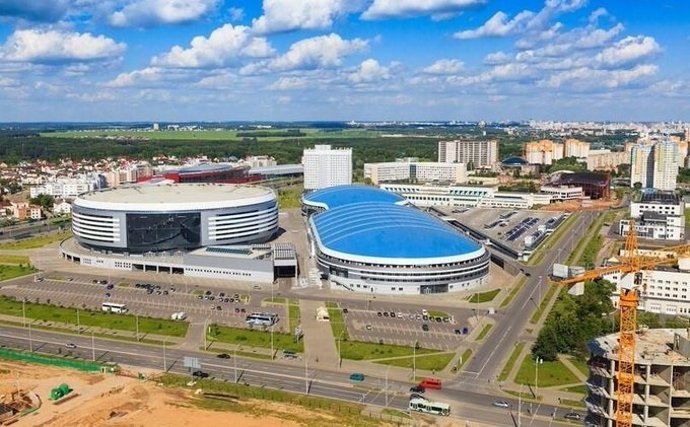 Vista exterior del Minsk Arena.