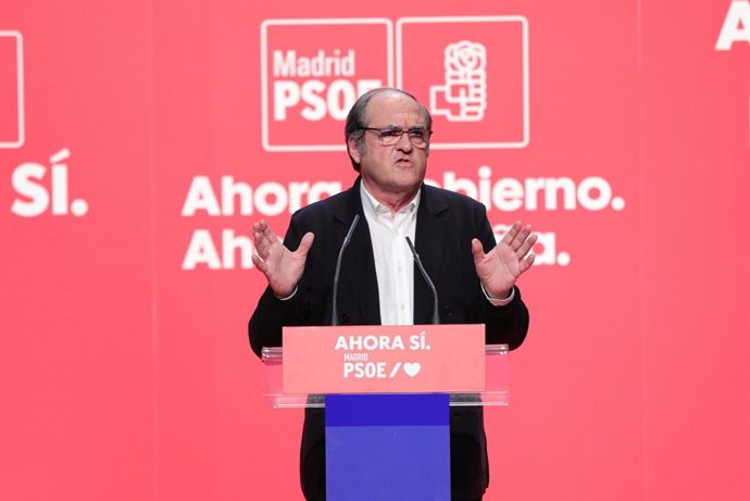 El portavoz socialista en la Asamblea de Madrid, Ángel Gabilondo, durante el acto de apertura de campaña en Madrid (España), a jueves 31 de octubre de 2019