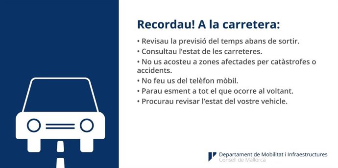 Cartell informatiu del Consell de Mallorca.