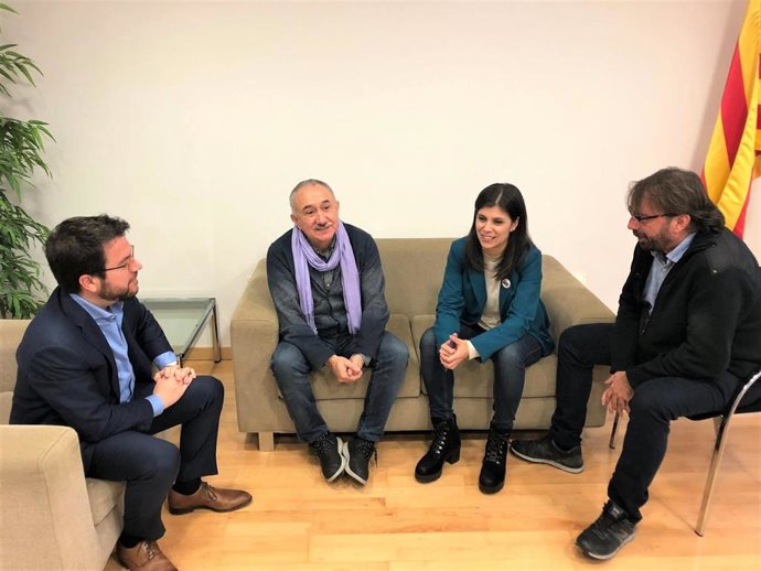 España.- El líder del sindicato UGT elogia a Junqueras: "Es un hombre preocupado