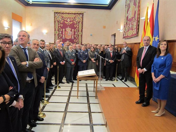 Acto de celebración del Día de la Constitución en la Delegación del Gobierno de España en Aragón.