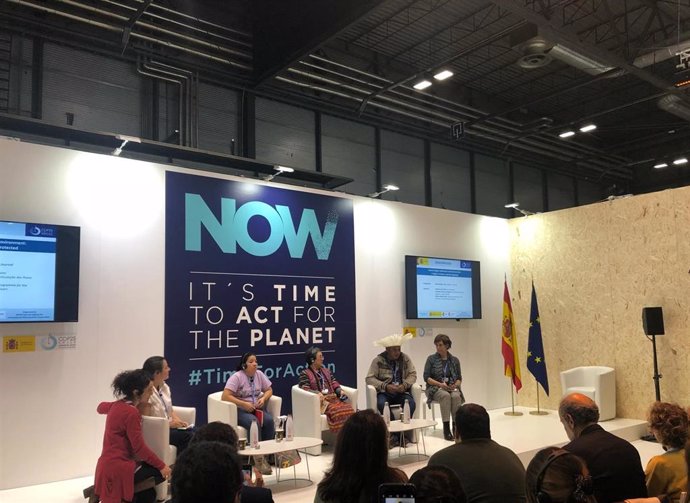 Representantes indígenas en la Cumbre del Clima de Madrid