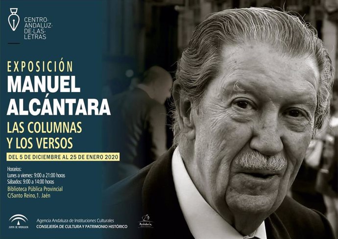 Cartel de la exposición dedicada a Manuel Alcántara