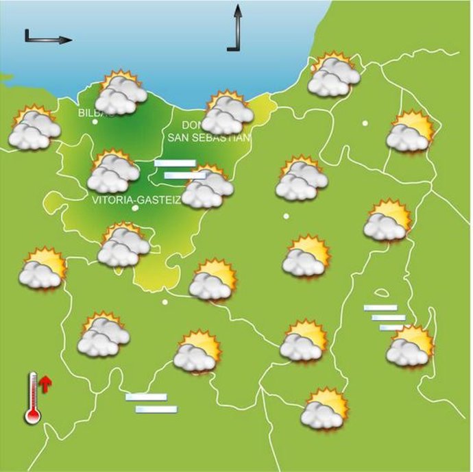 Previsiones meteorológicas para el 6 de diciembre en Euskadi.