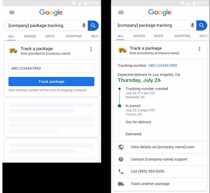 Google anuncia un rastreador de pedidos directamente desde su buscador