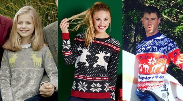 La Princesa Leonor y Chris Hemsworth se unen a la moda de los jerséis de Navidad