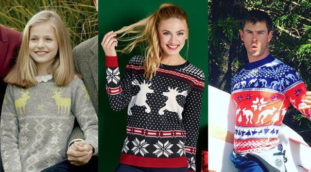 La Princesa Leonor y Chris Hemsworth se unen a la moda de los jerséis de Navidad