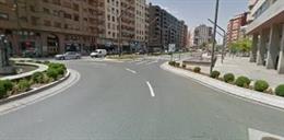 Confluencia de la calle Chile con Gran Vía, donde esta mañana se ha producido el accidente.