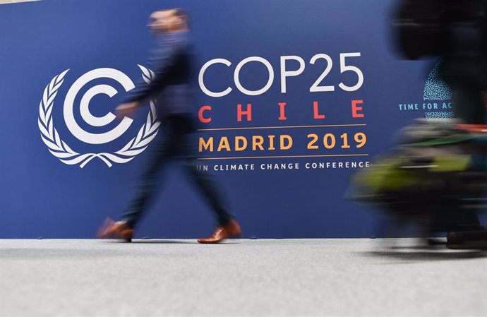 December 02, 2019 - Madrid, Spain: Atmosphere at the venue of the UN climate conference COP25, where countries and international groups have set up their own pavilion to promote their action against global warming.