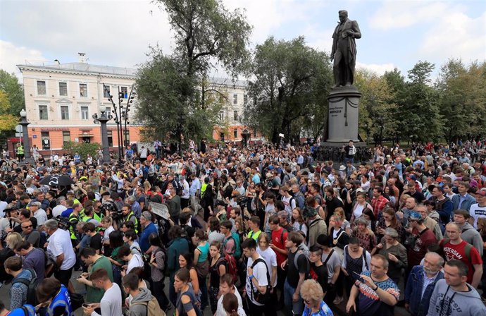 Manifestación de la oposición en Moscú