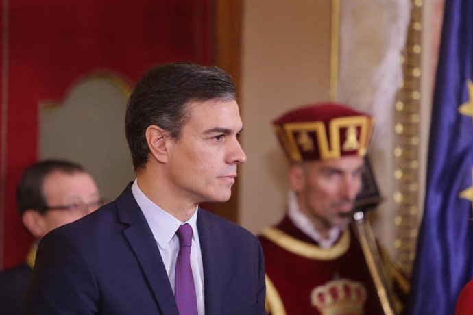 El presidente del Gobierno en funciones, Pedro Sánchez, asiste al acto de Conmemoración del Día de la Constitución en el Congreso de los Diputados, en Madrid (España) a 6 de diciembre de 2019.