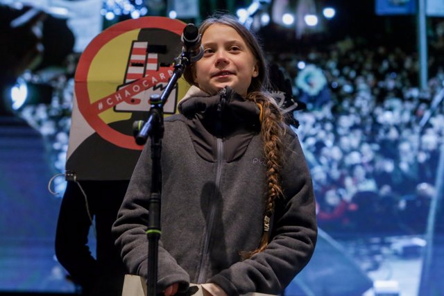 Greta Thumberg en la marcha del clima de Madrid