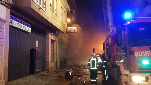 Incendio en un edificio de Villarrobledo