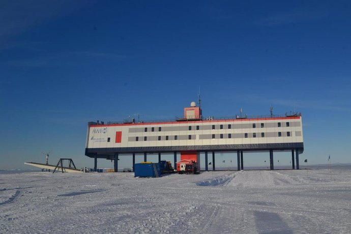La base Neumayer III, situada en la zona alemana de la Antártida