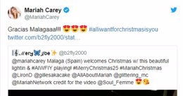 Mariah Carey agradece a Málaga que utilice su música en Navidad