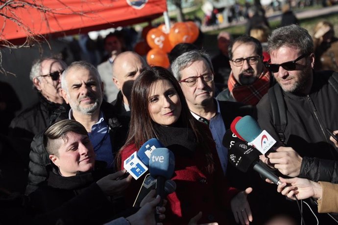La líder de Cs a Catalunya, Lorena Roldán, en declaracions a la premsa a Sant Boi de Llobregat (Barcelona).