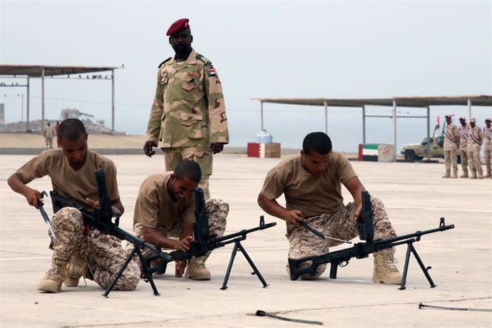 Instructor militar sudanés en Adén, Yemen