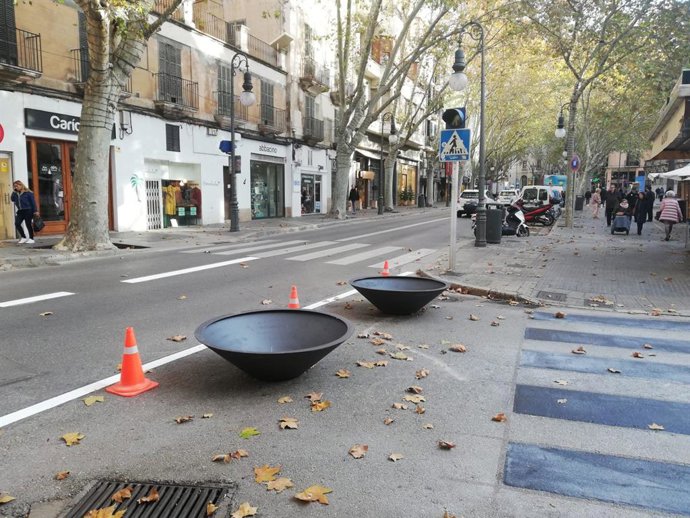 Restricción del tráfico en la plaza del Mercat en Palma