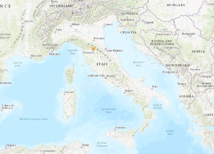 Terremoto en los alrededores de Florencia, en Italia