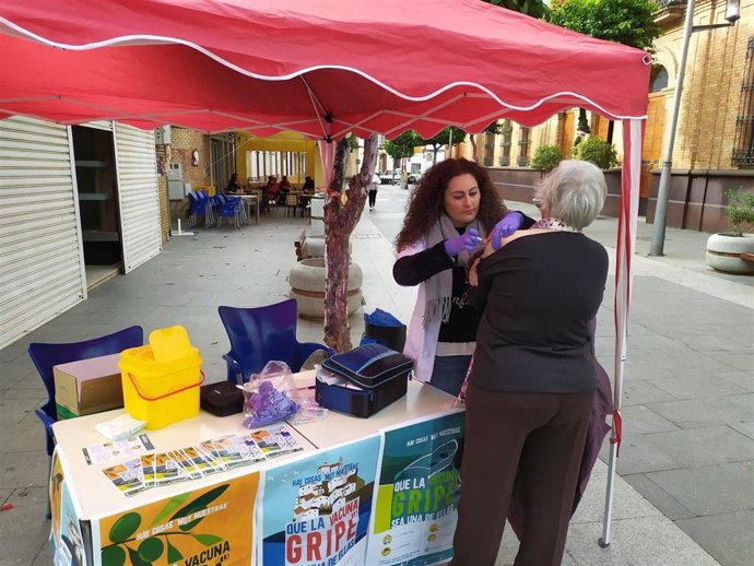 Campaña itererante contra la gripe.
