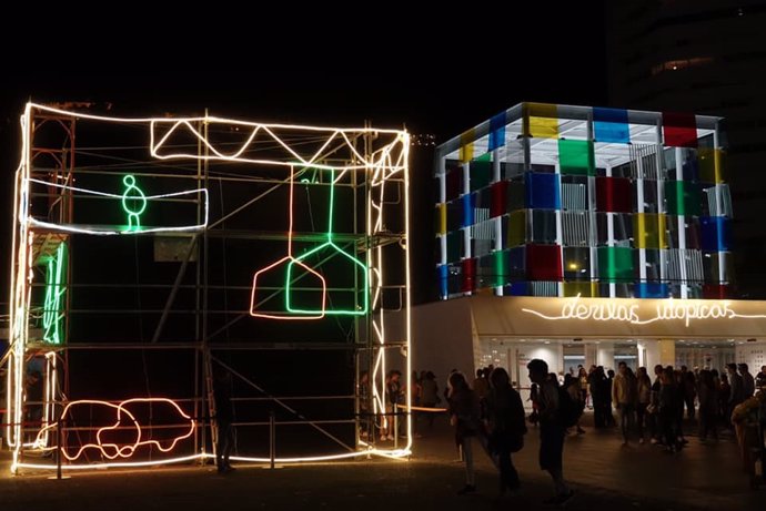 Edición de La Noche en Blanco 2019 en Málaga capital,junto el Centre Pompidou