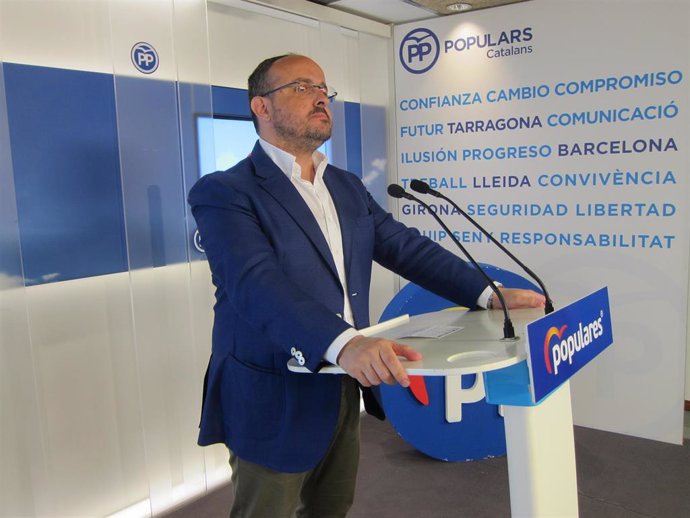 El president del PP de Catalunya, Alejandro Fernández, en una imagen de archivo. 
