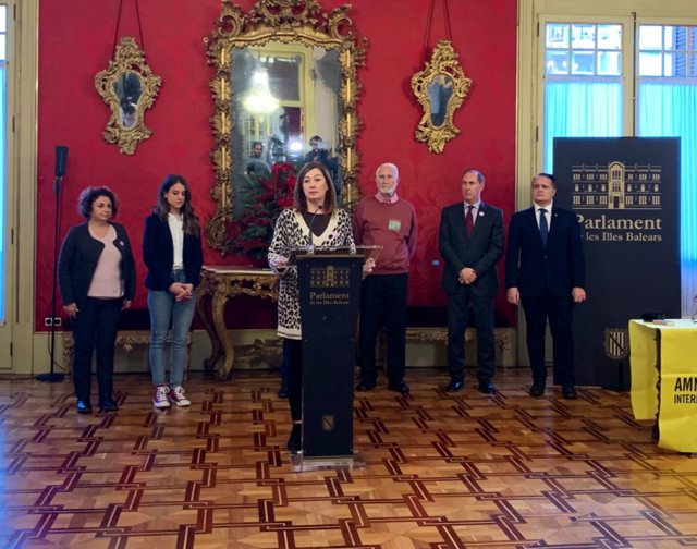 La presidenta del Govern, Francina Armengol, en el Día internacional de los Derechos Humanos