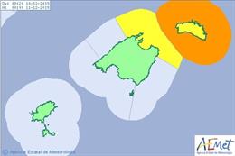 Mapa d'avisos de l'Aemet.