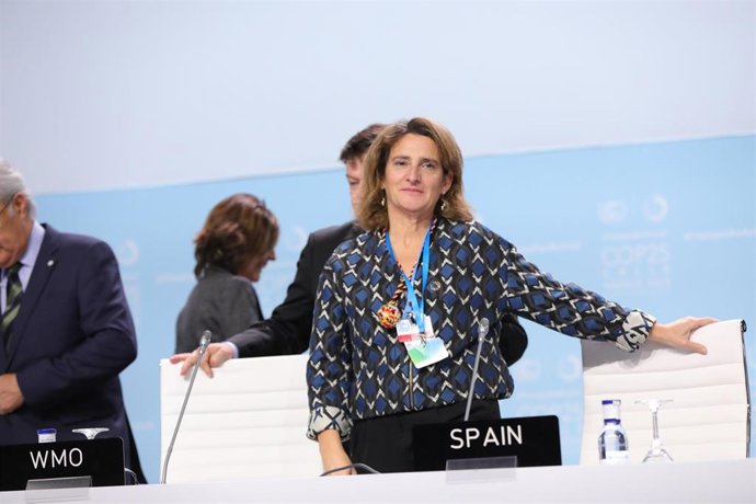 La ministra para la Transición Ecológica en funciones, Teresa Riberaen la ceremonia de inauguración del tramo de Alto Nivel de la Cumbre del Clima durante la novena jornada de la Cumbre del Clima (COP25).