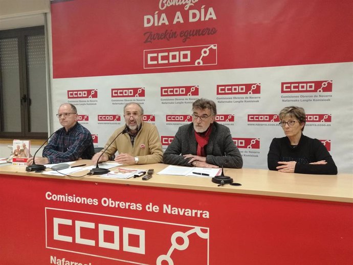 Manuel Vázquez, Julián Gutiérrez, Chechu Rodríguez y María Jesús Subiza, de CCOO