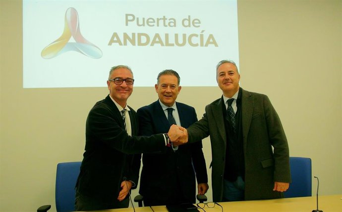 Luis Mariano Camacho, Raúl Caro y Alberto Rubio, alcaldes de Bailén, Linares y Guarromán