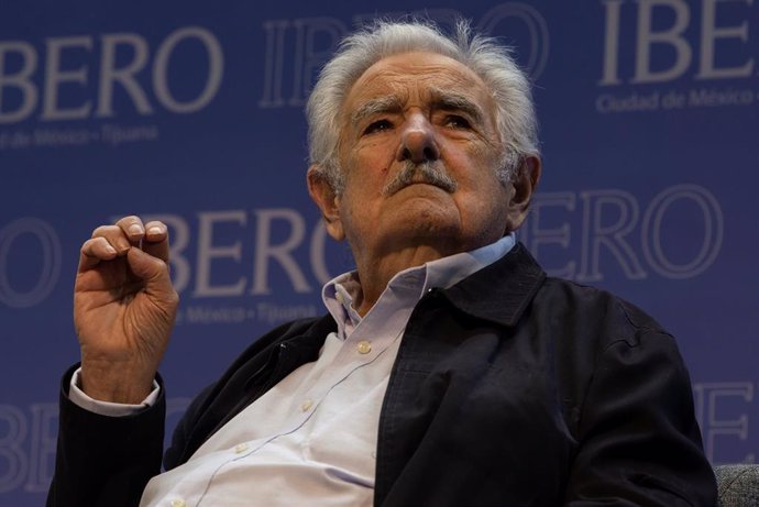 01 December 2019, Mexico, Mexico City: Uruguayan Former President Jose Mujica, speaks during a press conference at the The Ibero-American University, as part of his visit to Mexico. Photo: Gerardo Luna/NOTIMEX/dpa