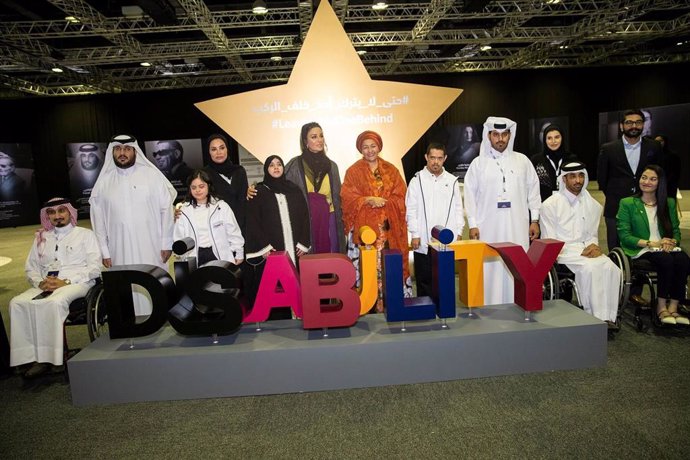 Fotografía del acto en el que se ha firmado la Declaración de Doha