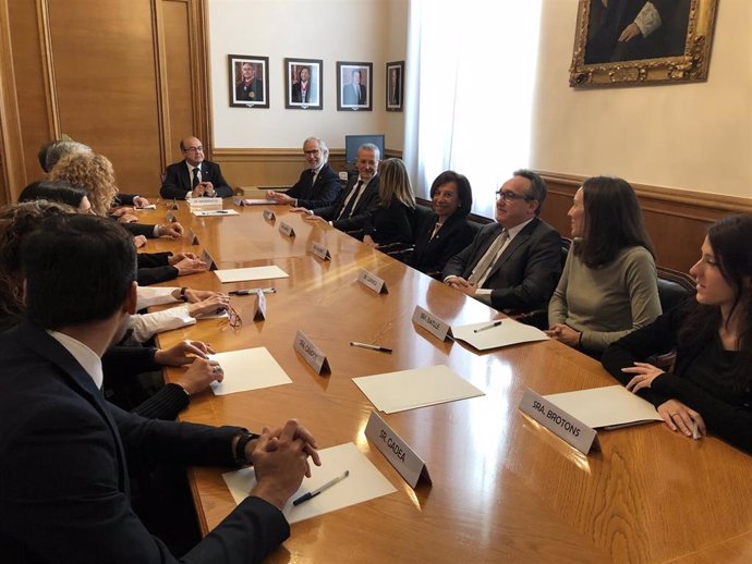 Reunión de la Sala de Gobierno del TSJC el 10 de diciembre de 2019 con el presidente Jesús María Barrientos.