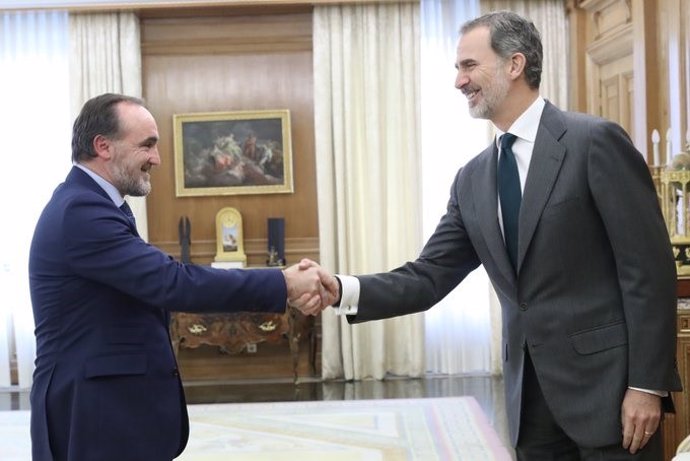 El Rey Felipe VI recibe al presidente de UPN, Javier Esparza