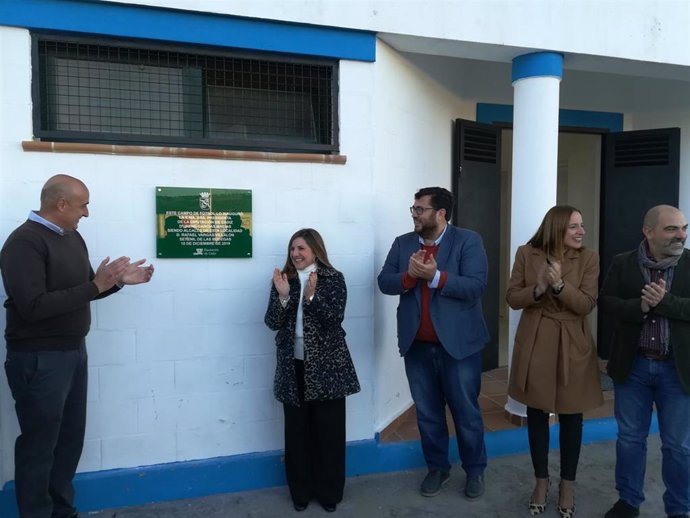 Irene García participa en la inauguración del nuevo campo de fútbol de Setenil de las Bodegas