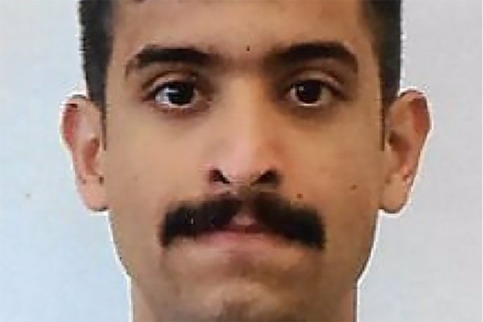 El cadete de la Fuerza Aérea de Arabia Saudí Mohammed Saeed Alshamrani, abatido tras asesinar a tres personas en una base naval aérea de Estados Unidos en Florida.