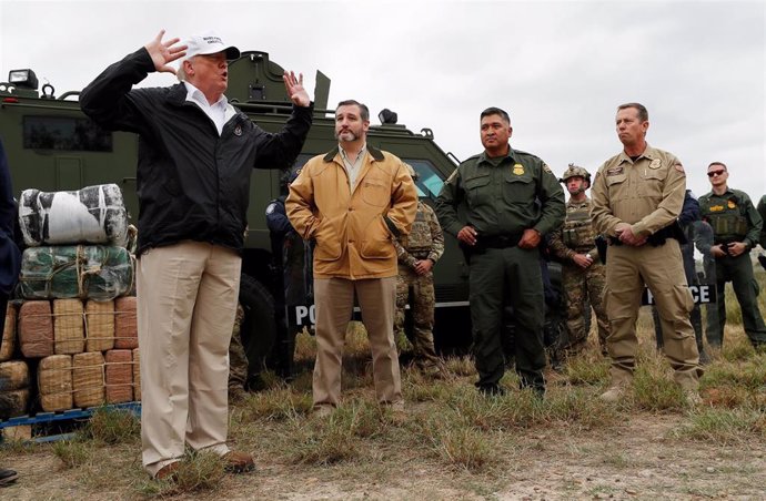 Donald Trump en Texas tras visitar el muro con México