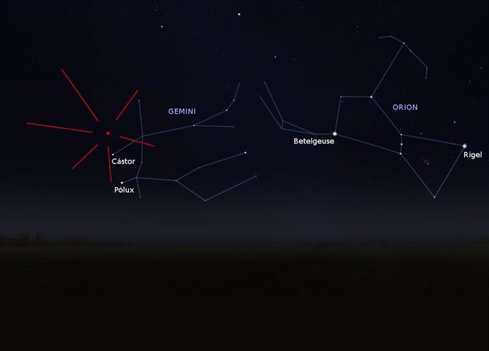 Las gemínidas parecen venir de la constelación de Géminis, aunque realmente pueden ser vistas en cualquier punto del cielo. Foto IGN.