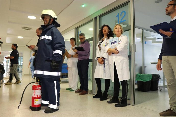 Momento del simulacro.