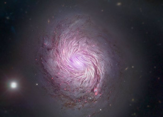 Campos magnéticos dan forma a las galaxias en espiral