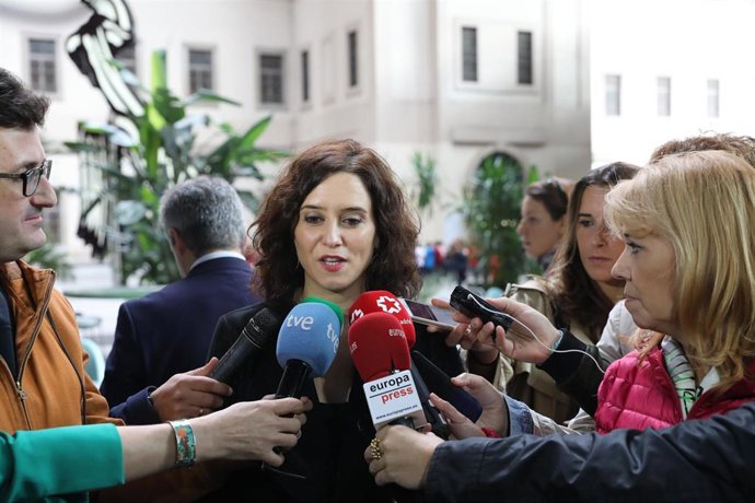 La presidenta de la Comunidad de Madrid, Isabel Díaz Ayuso