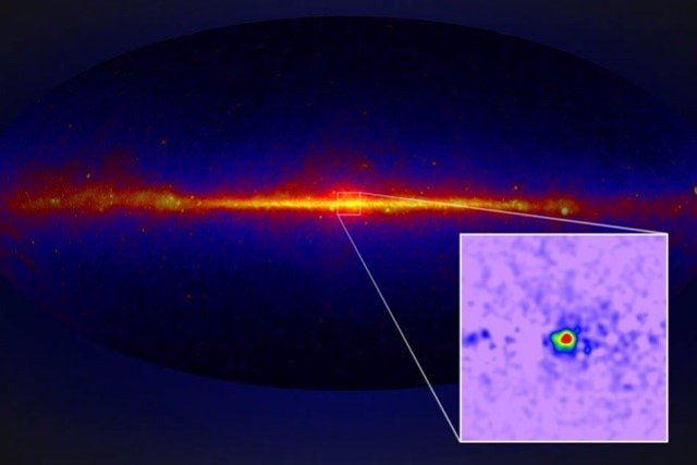 Inesperada región emisora de rayos gamma en el centro de la Vía Láctea